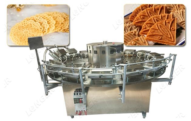Industrial Pizzelle Round Cookies Making Machine