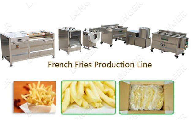 Small Frozen French Fries Line, Semi-automatic French Fries Plant for Sale