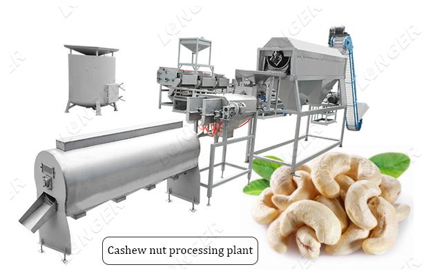 500kg/h-1000kg/h Automatic Cashew Nut Shelling Processing Plant
